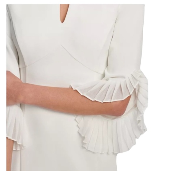 DKNY Women's Keyhole Neck Chiffon Tulip Sleeve Sheath Dress NWT - Picture 7 of 14